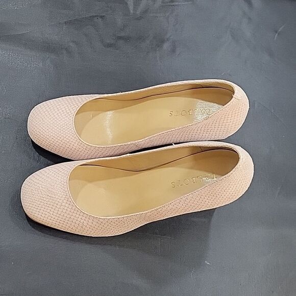 TALBOTS GENUINE LEATHER CLEAR HEEL INSET PUMPS SHOE - Picture 6 of 15